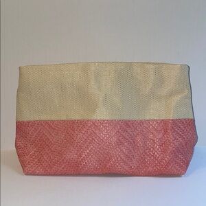 Large Beige and Peach Cosmetics Accessories Travel Pouch